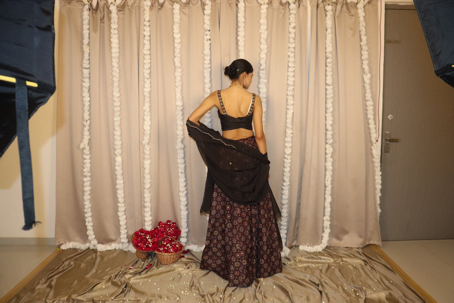 Ajrakh Qala Lehenga Set