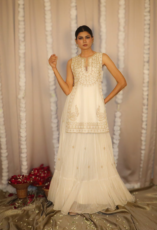 Ivory Meher Lehenga Set