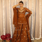 Brown Zariya Lehenga Set