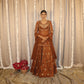 Brown Zariya Lehenga Set