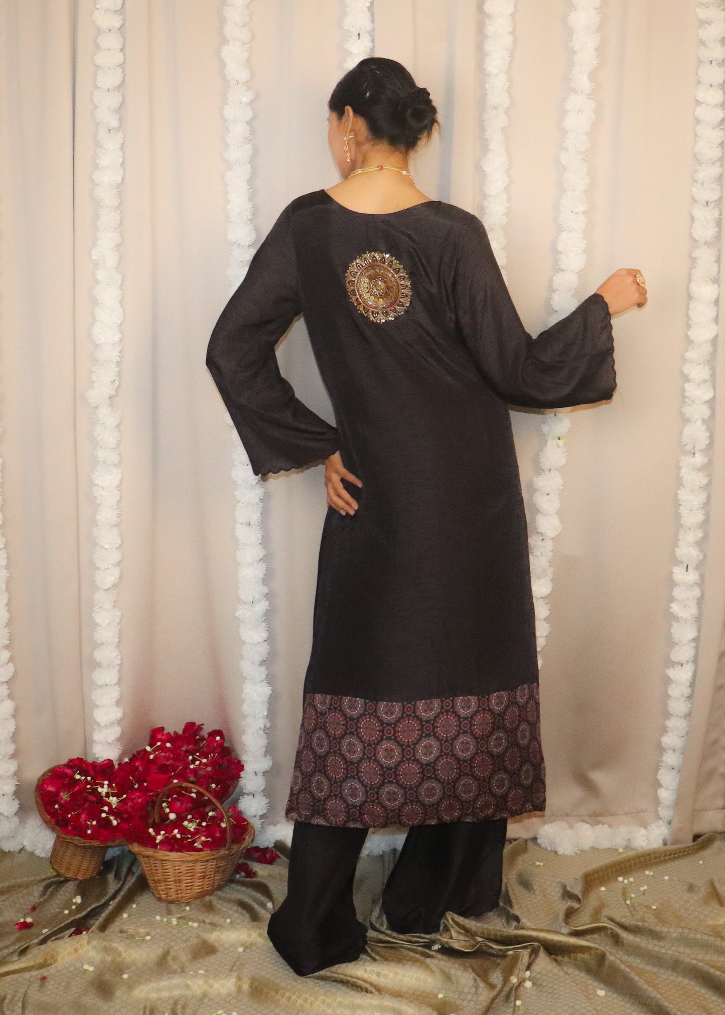 Ajrakh Naksha Kurta Set
