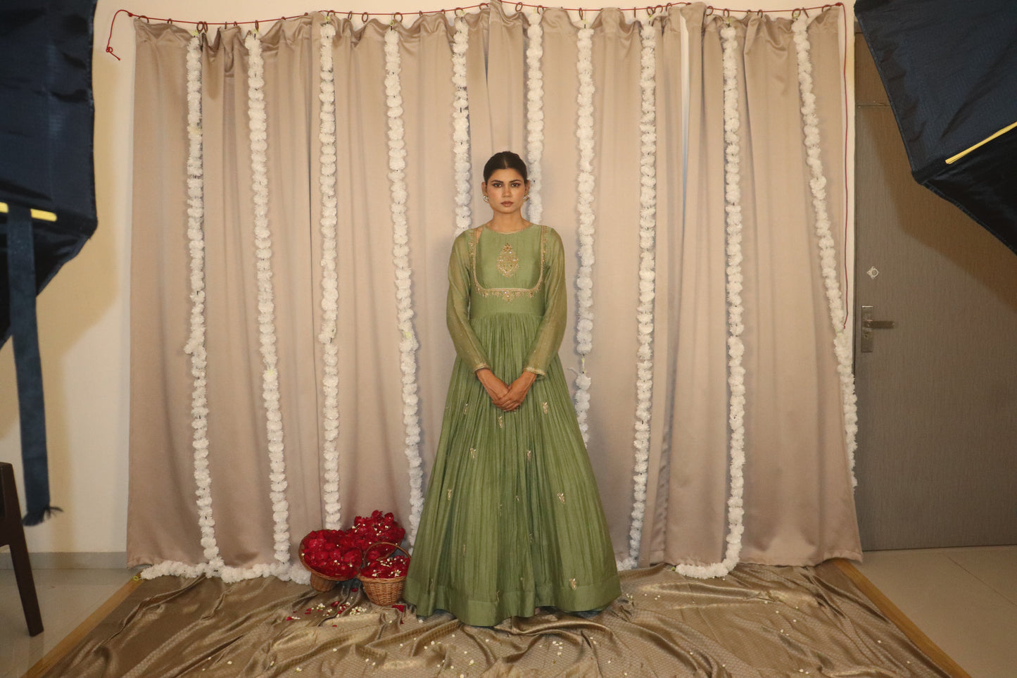 Sage Noor Anarkali Set