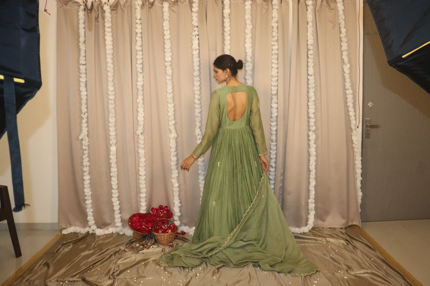 Sage Noor Anarkali Set