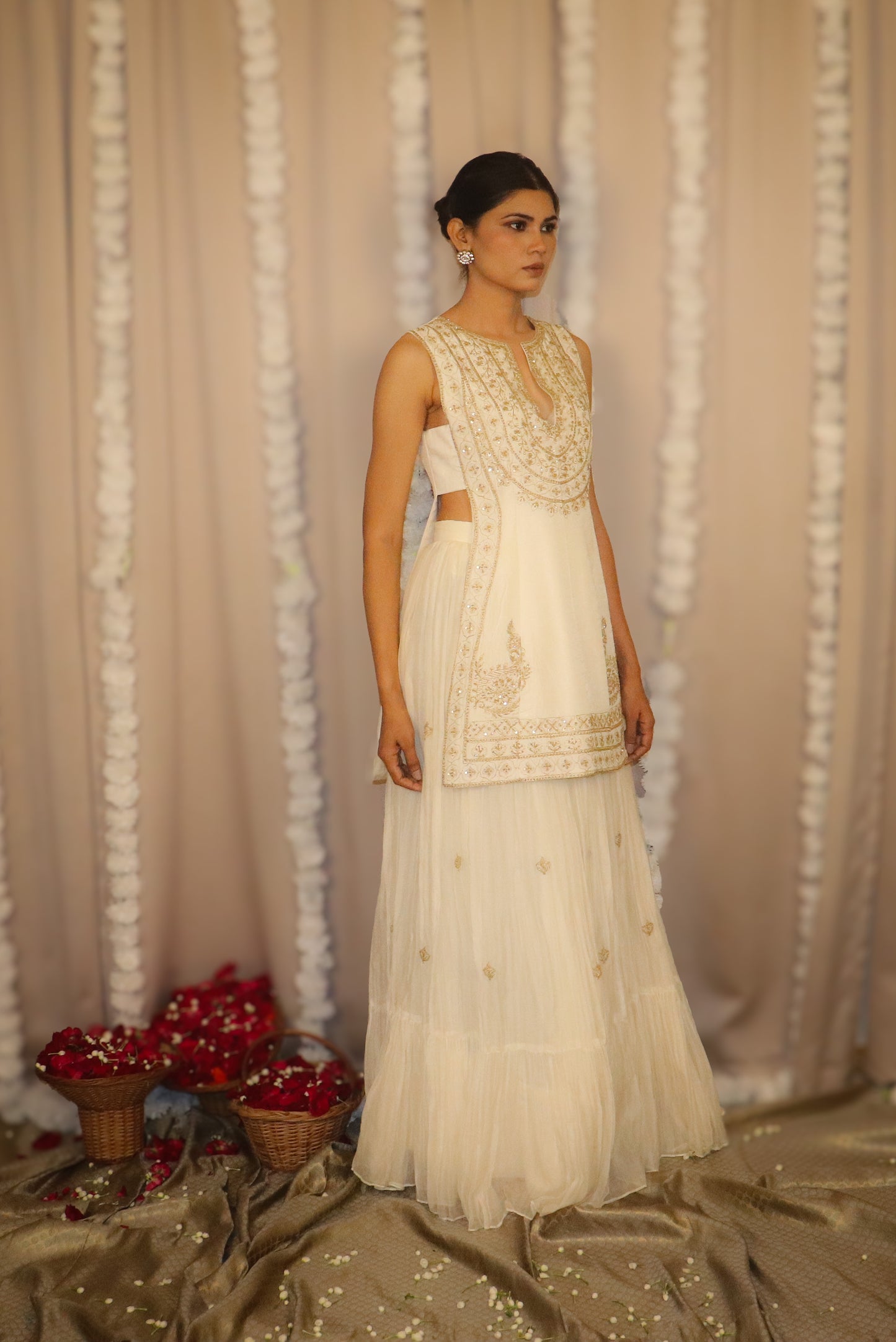 Ivory Meher Lehenga Set