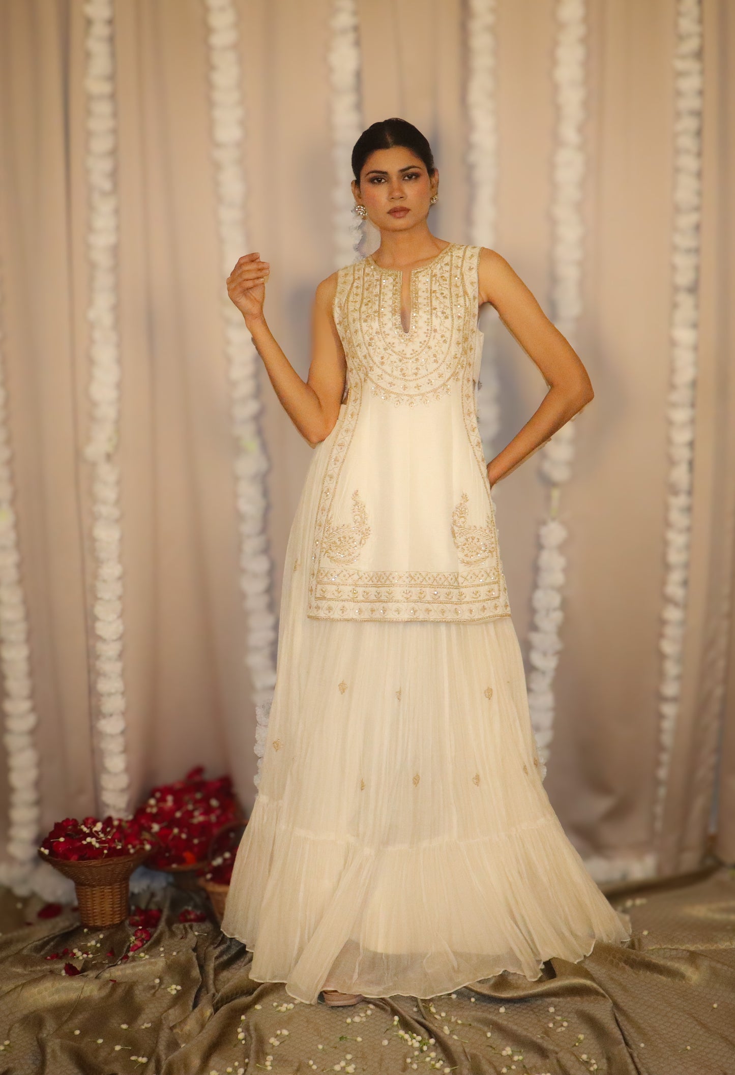 Ivory Meher Lehenga Set