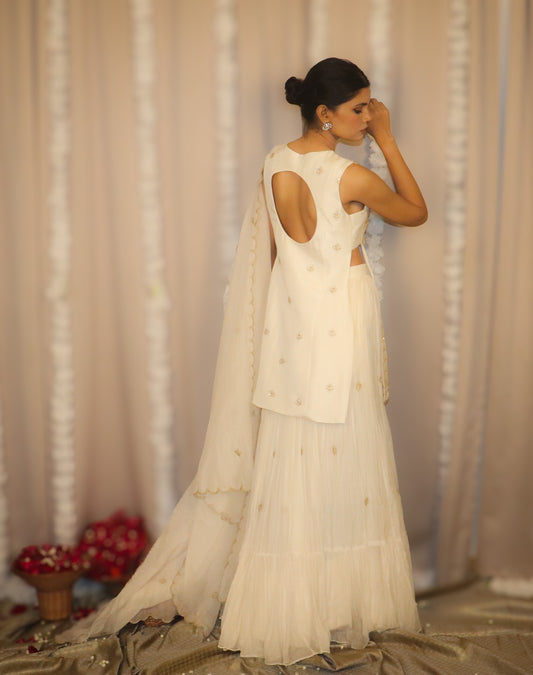 Ivory Meher Lehenga Set