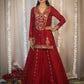 Red Gulmohar Lehenga Set