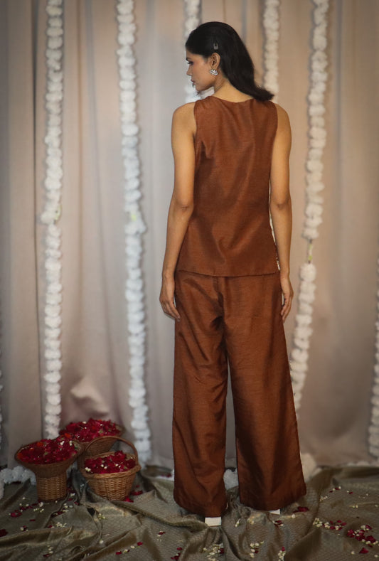Brown Sara Co-ord Set